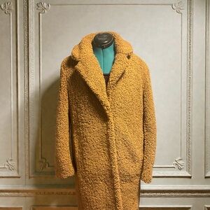 JCREW Sherpa Top Coat Camel / Caramel Color size small